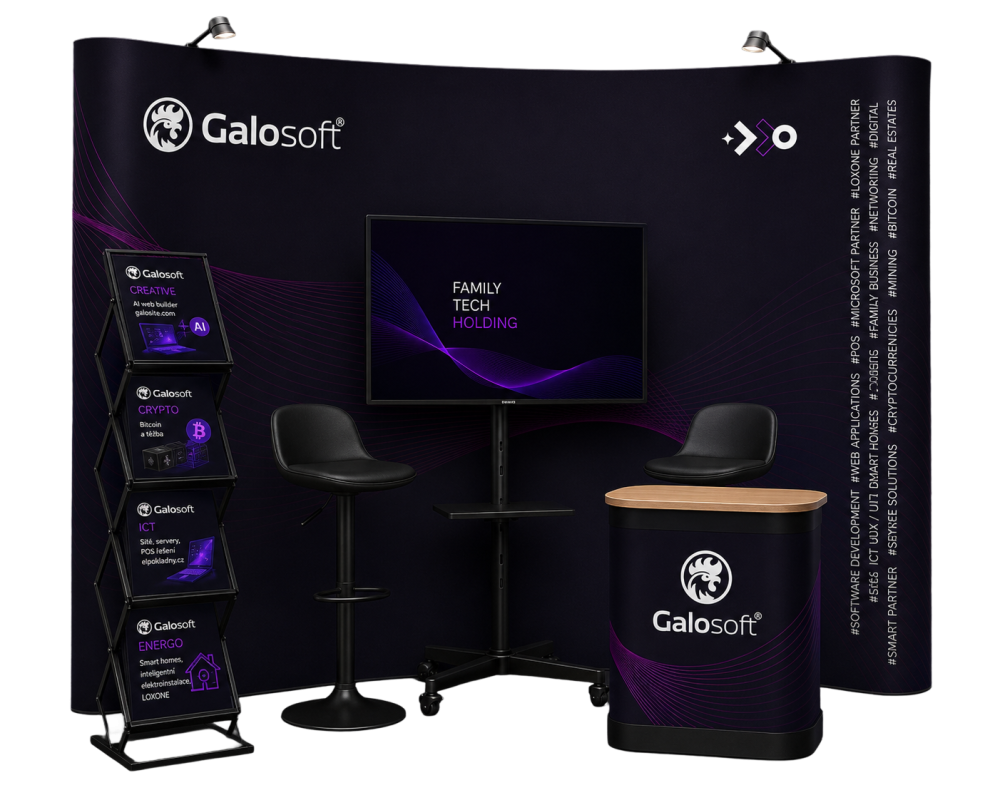 Vizualizace stánku Galosoft